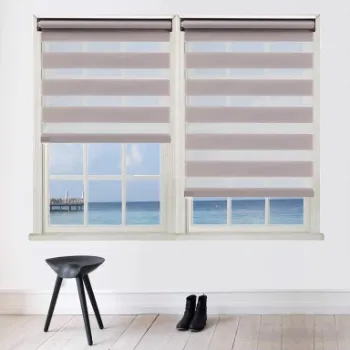 Beige Zebra Blinds for kitchen