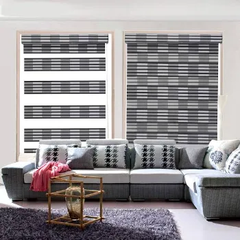 Black Zebra Blinds for sliding door and patio door