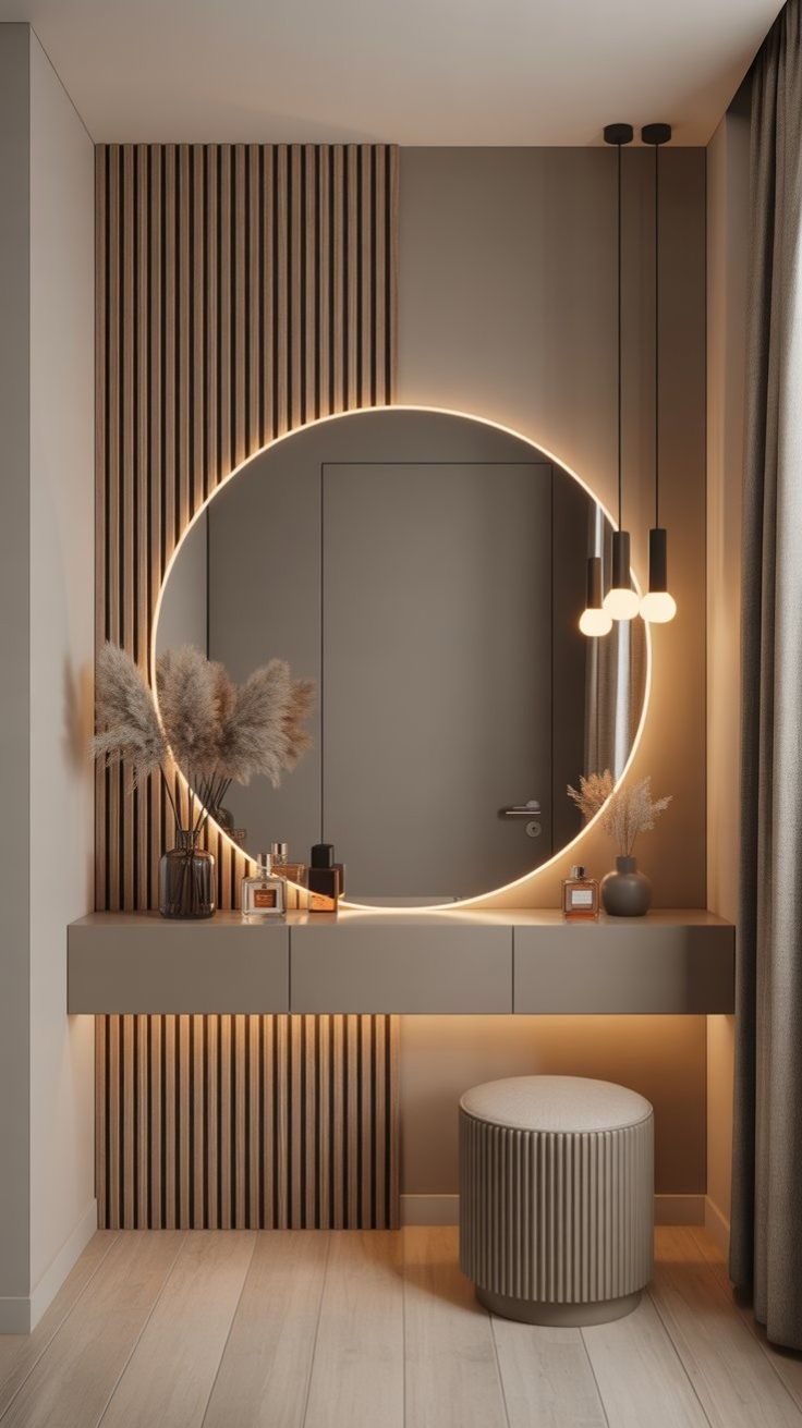 Dressing Table with LED Mirror