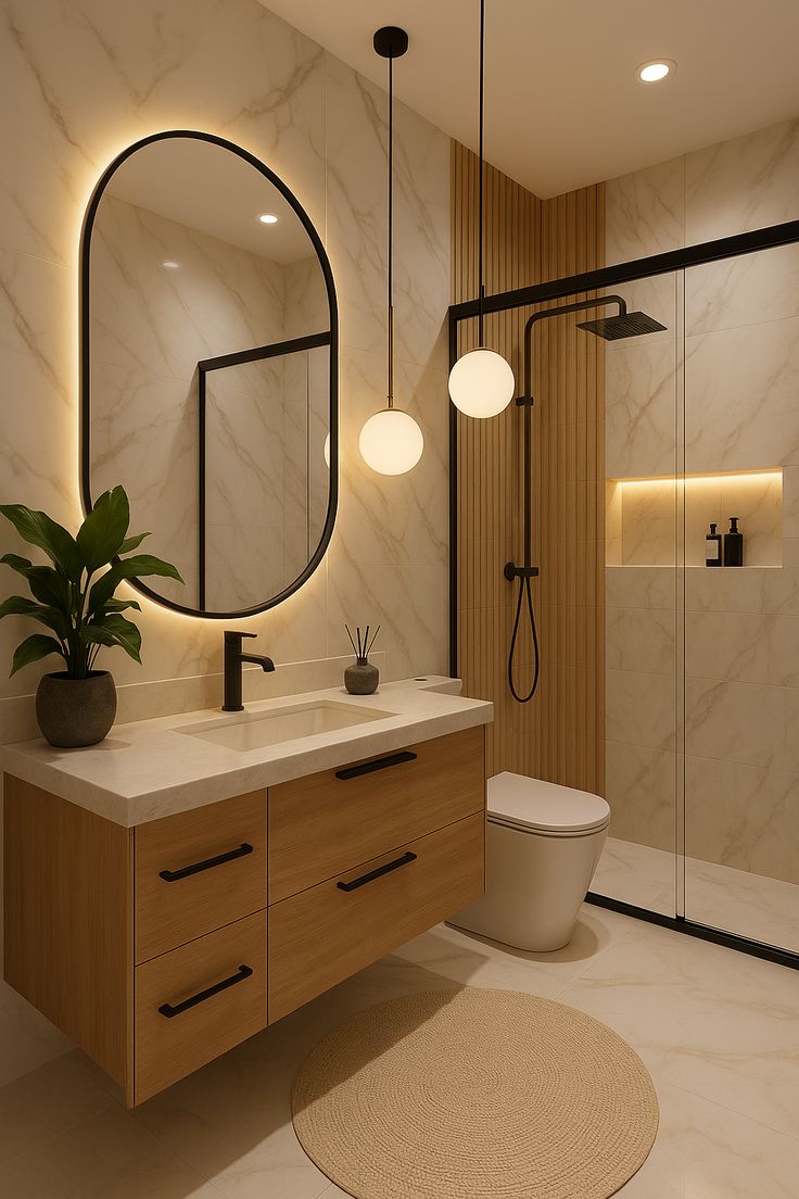Double Sink Vanity Unit with Storage
